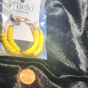 Yellow Hoop Earrings